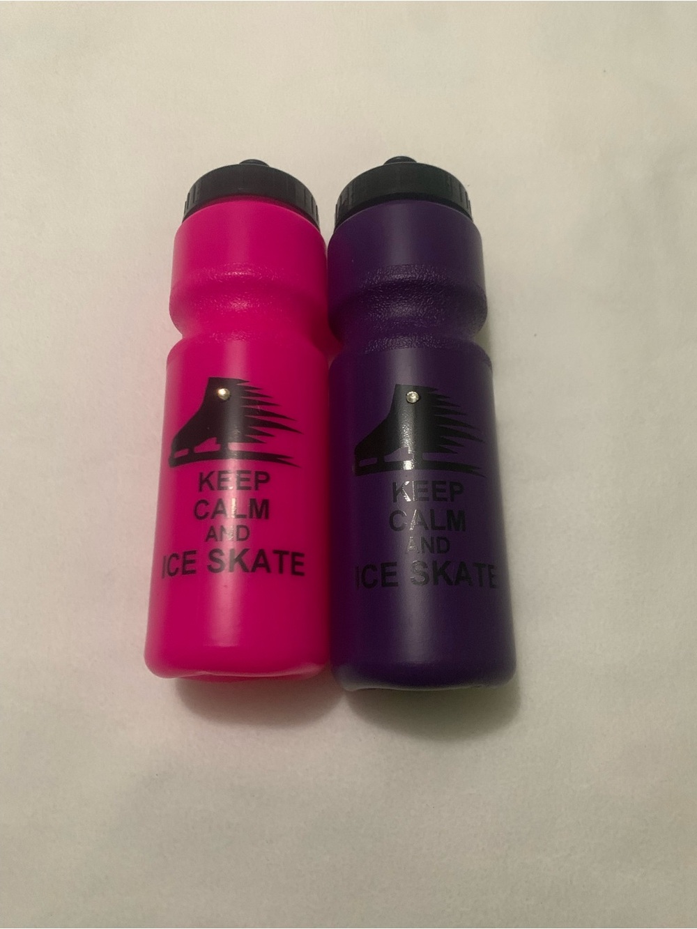 Pink & Purple 'Keep Calm and Ice Skate' Water Bottles - Set of 2    20oz